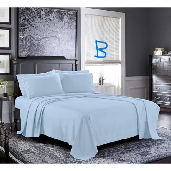 6 Piece Bed Sheets - Cal King, King, Queen , Full  Sheet Set [6-Piece,] … - Picture 10 of 11